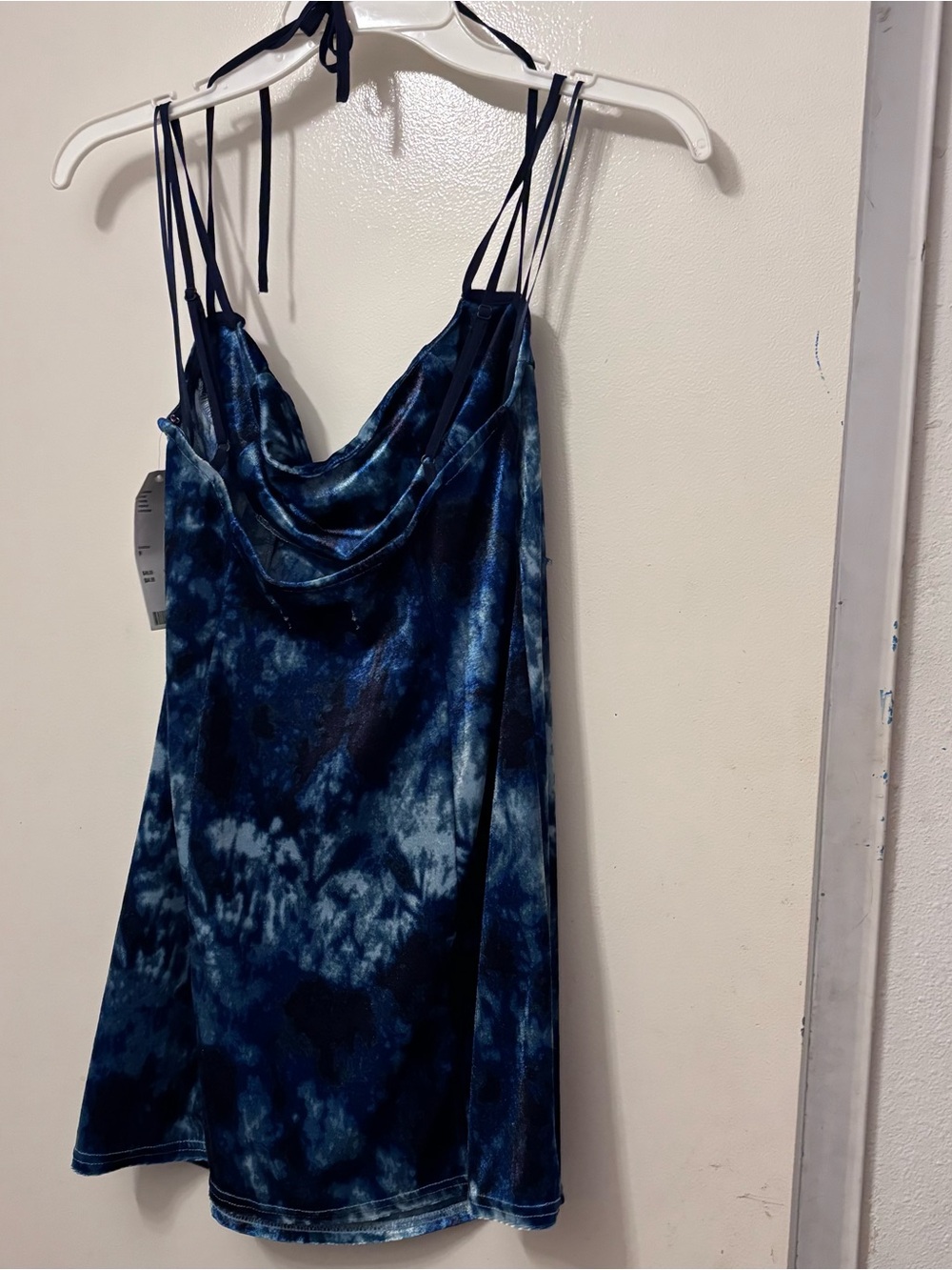 Urban Outfitters Blue Tie-Dye Cowl Neck Slip Dress - Picture 5 of 6